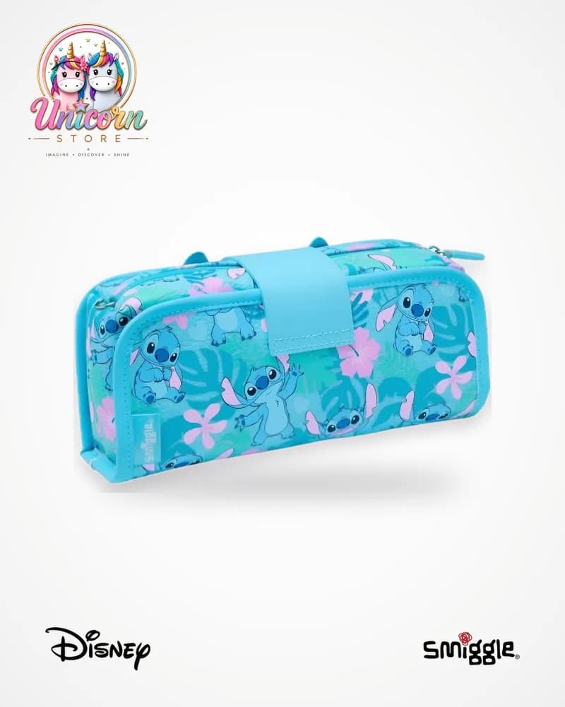 Blue Disney Stitch pencil case by Smiggle